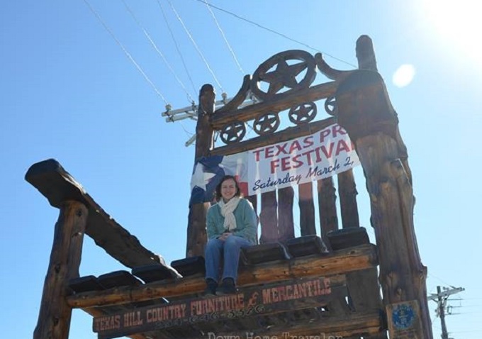 Largest Cedar Rocking Chair In Lipan Texas, Cedar Rocking Chairs Texas