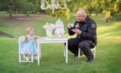Texas Deputy Constable Attends Tiny Tea Party in Honor of Baby Girl He Helped Deliver