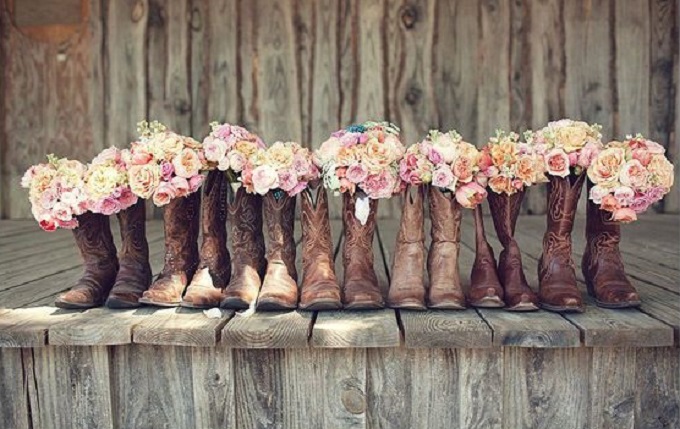 Cowboy Boot Flower Vases Add Color and a Touch of Western Class