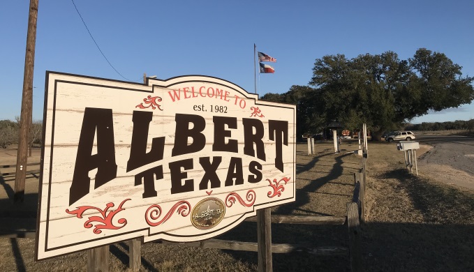 Albert, Texas Sign