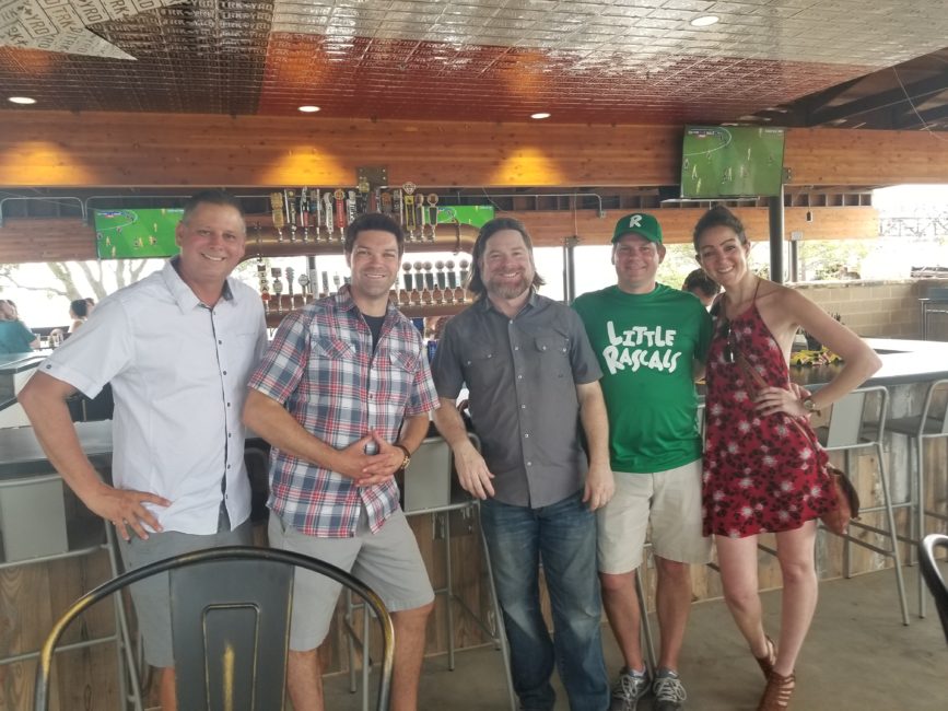 Barney Smith toilet seat museum opening with Truck Yard owners Texas