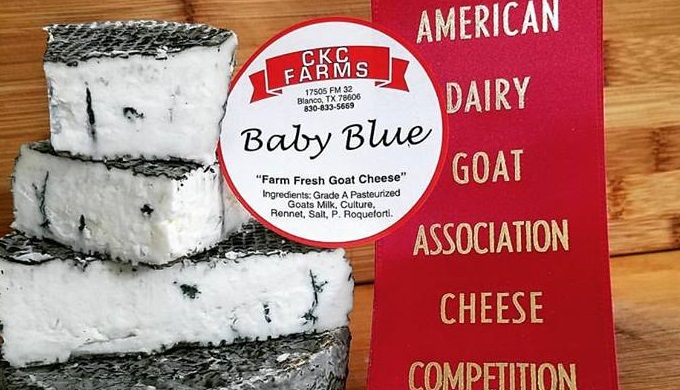 CKC Farms won second place in October 2016 for its blue cheese at the American Dairy Goat Association Cheese Competition.