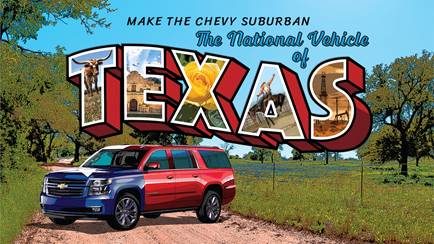 Chevrolet Asks Texans to Name Suburban the National Vehicle of Texas
