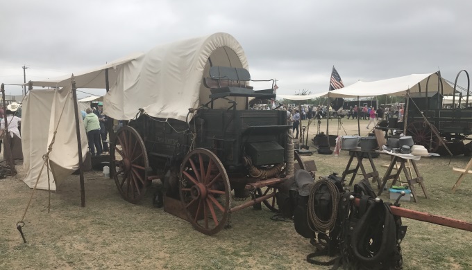 Chuck Wagons are drawn by horses