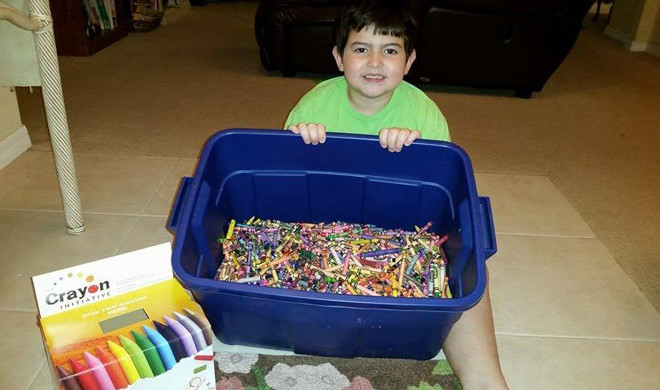 Boy Rallies Restaurants to Recycle Used Crayons for Schools in Need - Good  News Network