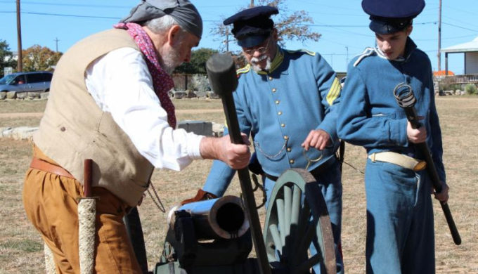 Fort Martin Scott Re-Enactment of a Cannon Firing