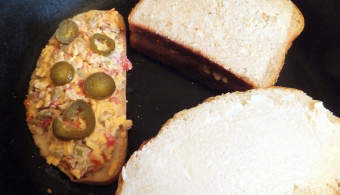 Grilled Bacon, Jalapeno, & Pimento Cheese Sandwich