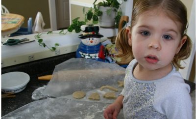 Holiday baking can be done with preschool children