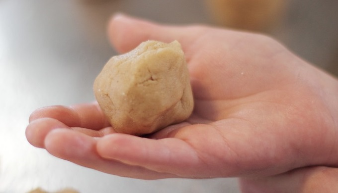 Holiday baking young children can shape dough