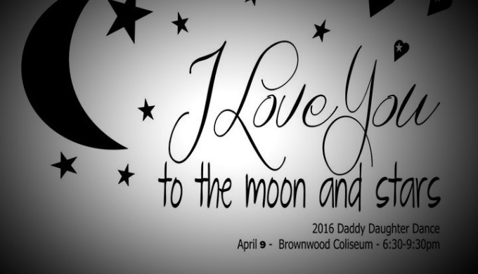 Daddy Daughter Dance Flyer titled I Love You to the Moon and Stars Daddy Daughter Dance Flyer titled I Love You to the Moon and Stars