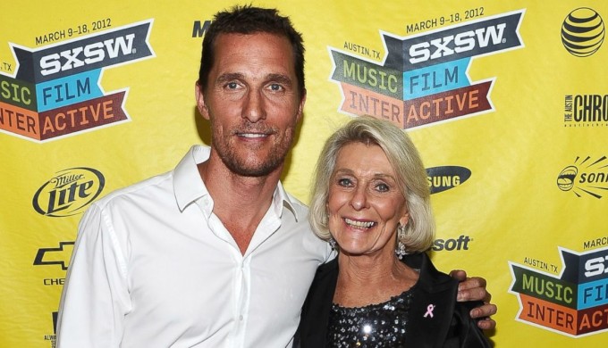 MM and his mom Matthew McConaughey with his mom at SXSW in Austin Texas