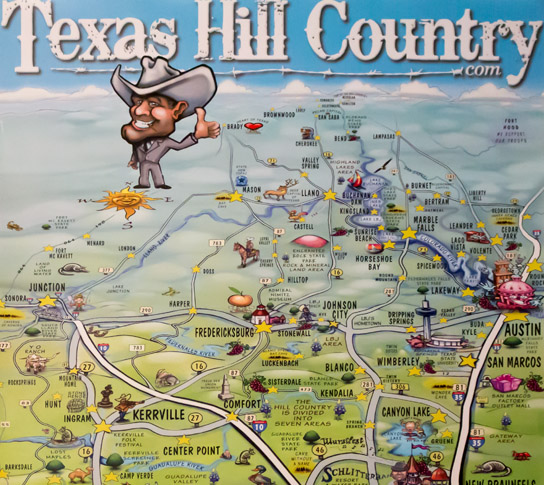 Hill Country County Map 
