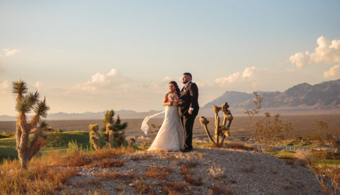 Hill Country photographer Larry Pena's shot of a wedding couple in Las Vegas