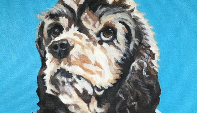 Mom Paints Pets, painting of Miss Lady Boots