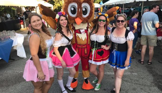 Owl with Ladies at NXNW Oktoberfest