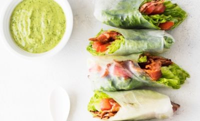 Summer Rolls with Avocado Dipping Sauce