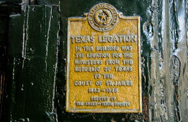 Texas Legation Sign in London