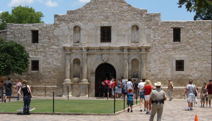 Woman Witnessed With Fawn on a Leash at the Alamo