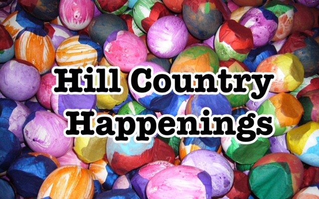 Hill Country Happenings over colorful egg shells