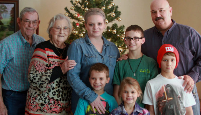 four generation family photo