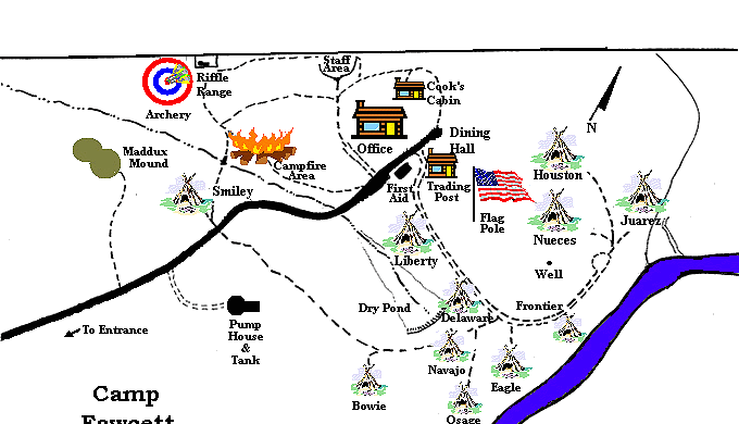 Map of Camp Fawcett