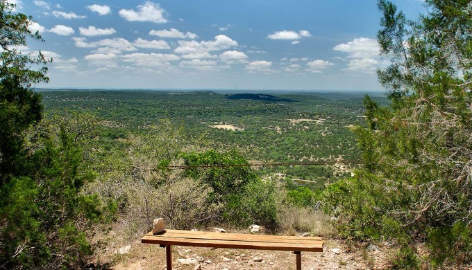 Scenic view of hilltop at Hill Country State Natural Area