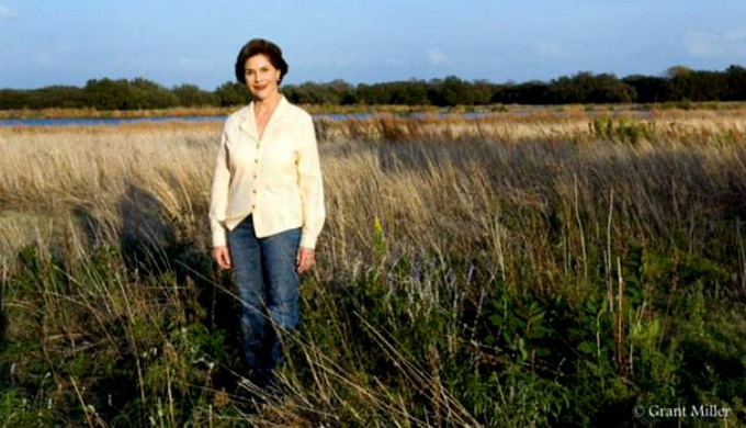 Laura Bush, Legacy Plaza, Botanical Gardens, Goldthwaite, Hill Country