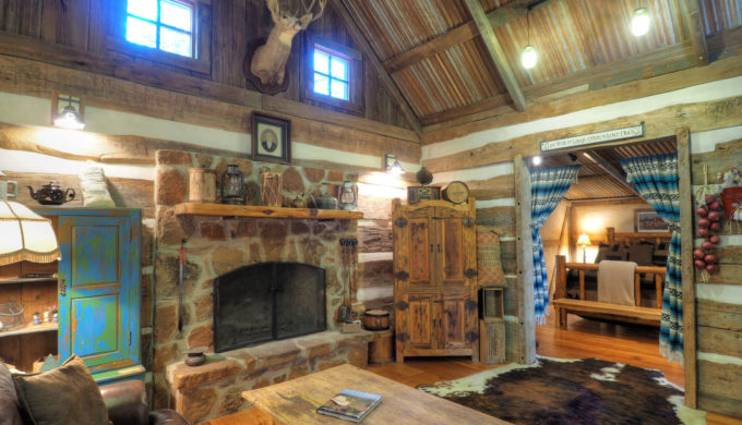Living Area of Cotton Gin Village Cabin