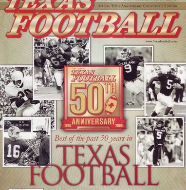 Dave Campbell's Texas Football 50th Anniversary Cover Dave Campbell's Texas Football 50th Anniversary Cover