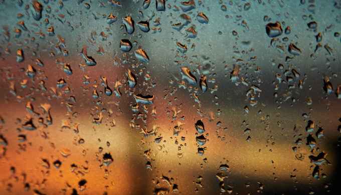 Raindrops Against the Moon: A Stormy Night in Texas