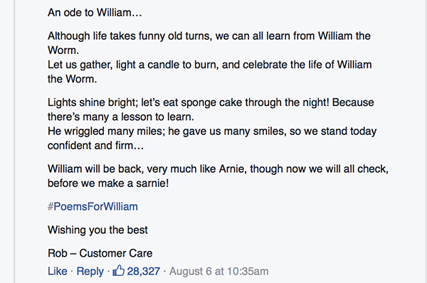 Screenshot from Wes Metcalfe's Facebook page