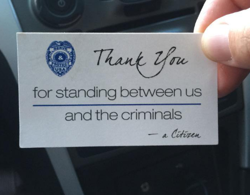 Thank You Card Thank You Card Thin Blue Line