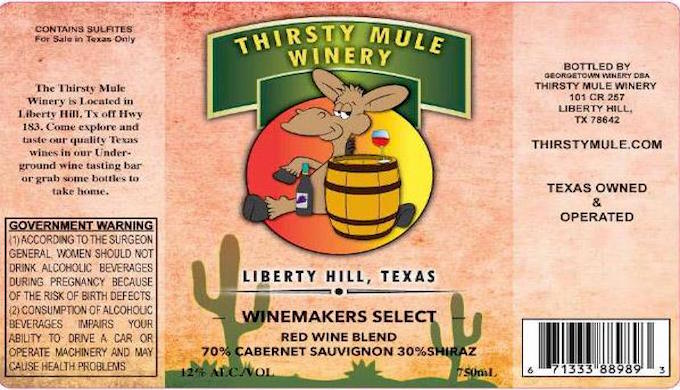 thirsty mule label